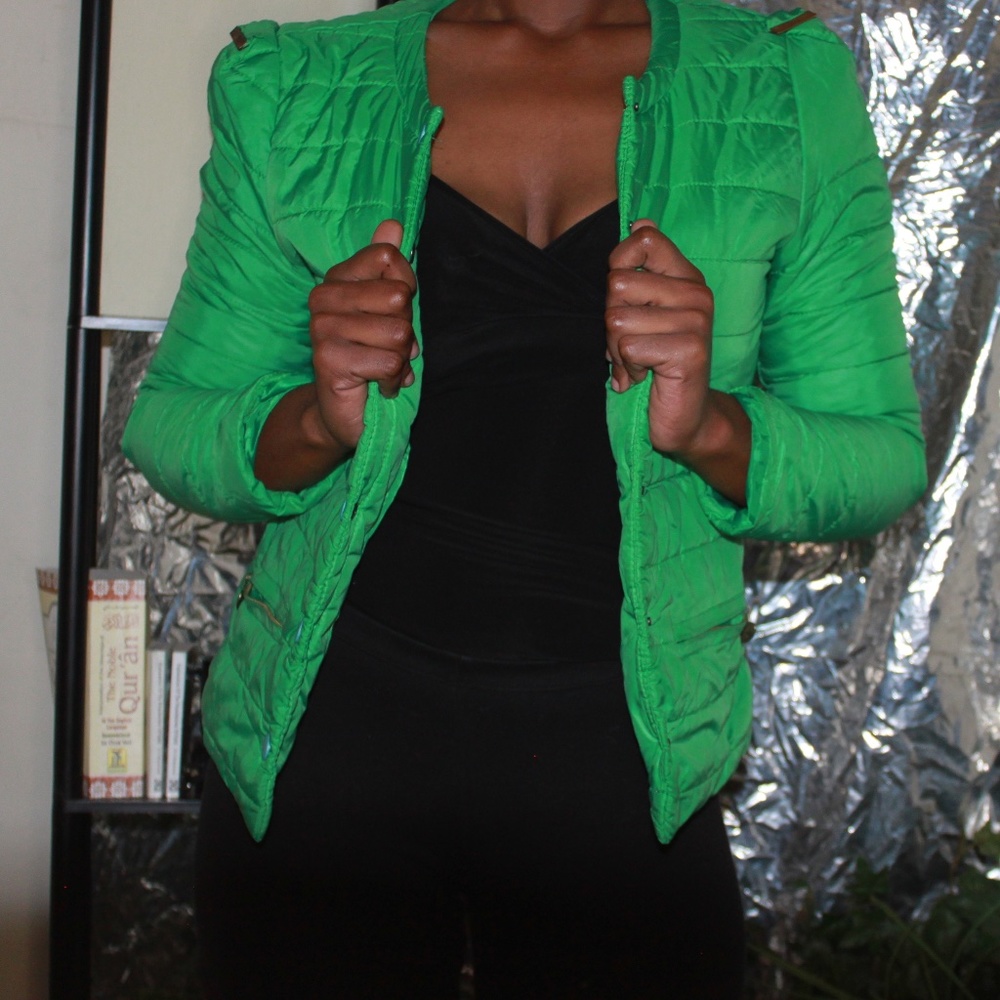 Light Green Retro Puffer Jacket